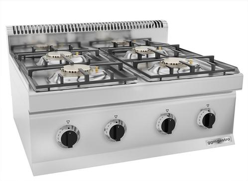 GGM Gastro | Gasfornuis - 23 kW - 4 branders | GHK800-E |, Witgoed en Apparatuur, Fornuizen, Inbouw, Verzenden