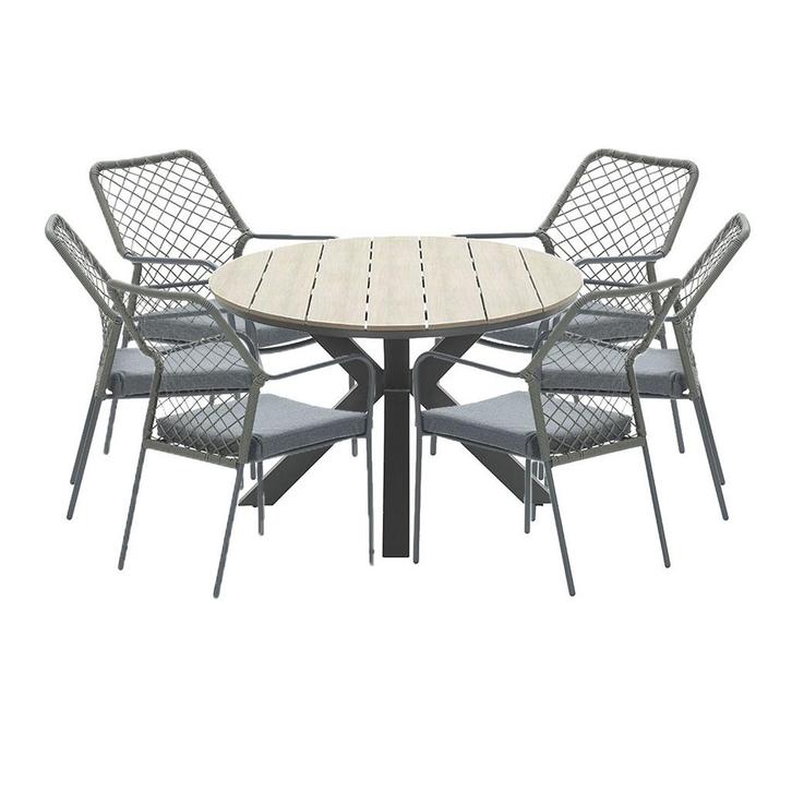 Garden Impressions Ross tuinset 7-delig mosgroen - Tulli, Tuin en Terras, Tuinsets en Loungesets, Verzenden