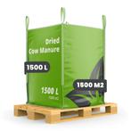 Gedroogde Koemest (Bigbag 1500 Liter - voor 1500m2), Tuin en Terras, Aarde en Mest, Verzenden, Koemestkorrels