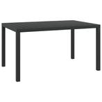 vidaXL Tuintafel 150x90x74 cm aluminium en HKC zwart, Tuin en Terras, Tuintafels, Verzenden, Nieuw
