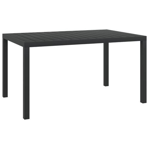 vidaXL Tuintafel 150x90x74 cm aluminium en HKC zwart, Tuin en Terras, Tuintafels, Nieuw, Verzenden