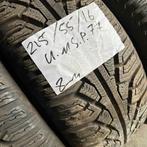 2 x Uniroyal MS Plus 77 215-55-16 Winterbanden 8mm, 16 inch, Band(en), Personenwagen, Gebruikt