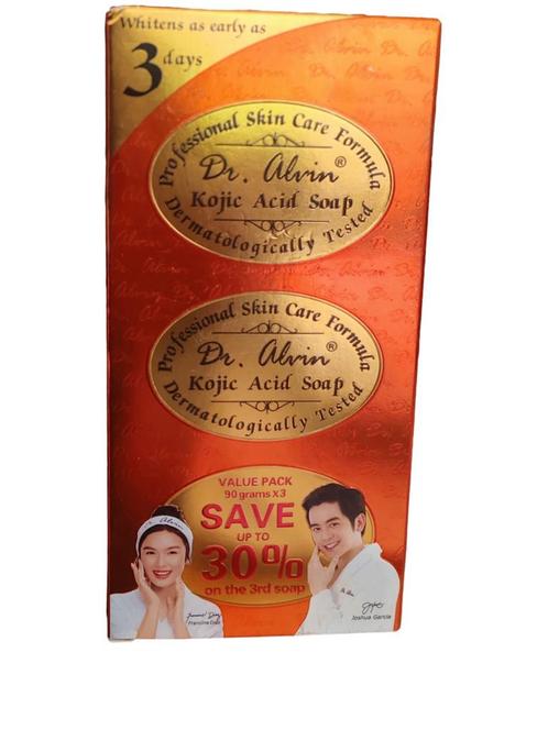 Dr. Alvin Kojic Acid Zeep, 3x65  gram, Sieraden, Tassen en Uiterlijk, Beautycases, Ophalen of Verzenden