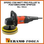 SPERO 1700Watt PRO Polijst & poetsmachine SPRP220 max. 180mm, Nieuw, Overige typen, 1200 watt of meer, Ophalen of Verzenden