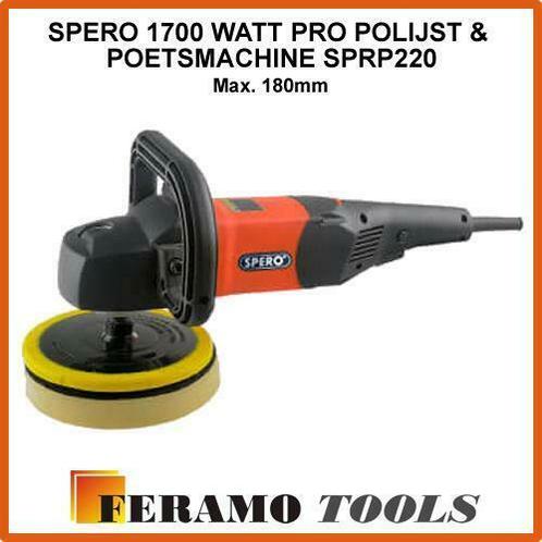 SPERO 1700Watt PRO Polijst & poetsmachine SPRP220 max. 180mm, Doe-het-zelf en Verbouw, Gereedschap | Schuurmachines, Overige typen