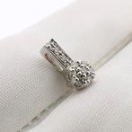 Witgouden solitair hanger met diamant; ZINZI | 0,09 ct., Ophalen of Verzenden, Gebruikt, Goud, Overige merken