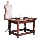 Doorleefde betaaltafel met brede lade ca 1825 No991405, Antiek en Kunst, Antiek | Meubels | Tafels, Ophalen of Verzenden