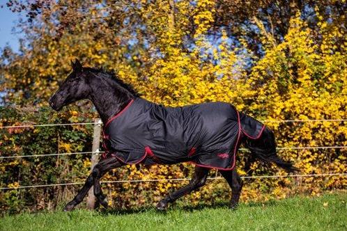 Kerbl Paardendeken Outdoor RugBe Zero 1 - Zwart/rood - 140, Dieren en Toebehoren, Paarden en Pony's | Overige Paardenspullen, Verzenden
