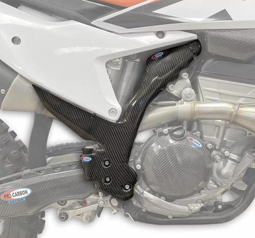 Pro Carbon framebeschermers ( lang ) KTM SX 125/250/300 2023, Motoren, Onderdelen | Merk-onafhankelijk, Ophalen of Verzenden