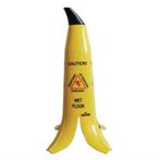 Waarschuwingsbord Caution wet floor - Bananenschil vorm, Verzenden, Nieuw in verpakking