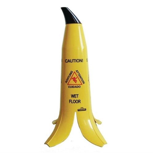 Waarschuwingsbord Caution wet floor - Bananenschil vorm, Zakelijke goederen, Horeca | Keukenapparatuur, Nieuw in verpakking, Verzenden