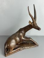 Beeld, Elegant Vintage Mid-Century Handgesneden Houten