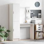 vidaXL Bureau met opbergruimte 2 pcs Wit 78.5 x 37 x 154.5, Huis en Inrichting, Kasten | Buffetkasten, Minder dan 50 cm, Verzenden