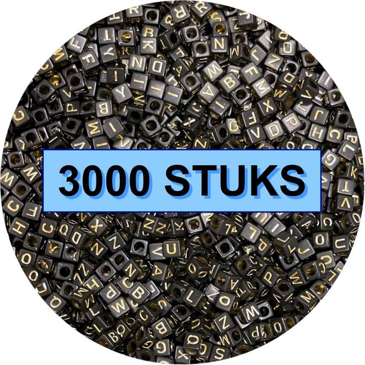 Fako Bijoux - Letterkralen Vierkant Bulk - Letter Beads -, Hobby en Vrije tijd, Kralen en Sieraden maken, Verzenden