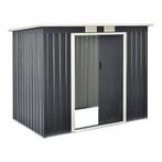 [en.casa] Tuinhuis tuinschuur met schuifdeur 213x130x173 cm, Verzenden, Nieuw