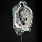 Spectaculaire groene chalcedoon geode - MUSEO !!! - Hoogte: