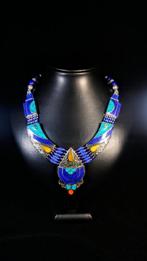 Lapis Lazuli + Turquoise Berber ketting ketting - Hoogte: 45