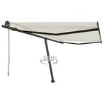 vidaXL Luifel vrijstaand automatisch 450x350 cm crèmekleurig, Verzenden, Nieuw
