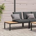 vidaXL Tuinbank met kussens aluminium zwart, Tuin en Terras, Verzenden, Nieuw, Aluminium