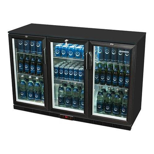 Gastro-Cool bardisplay glasdeuren - 330 liter, zwart, Zakelijke goederen, Horeca | Keukenapparatuur, Verzenden