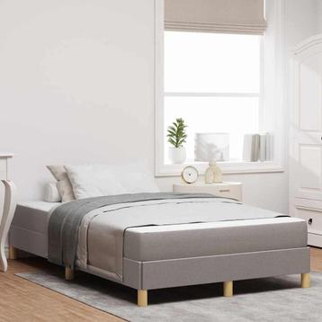 vidaXL Boxspring bed Taupe en Bruin 120 x 200 cm beschikbaar voor biedingen