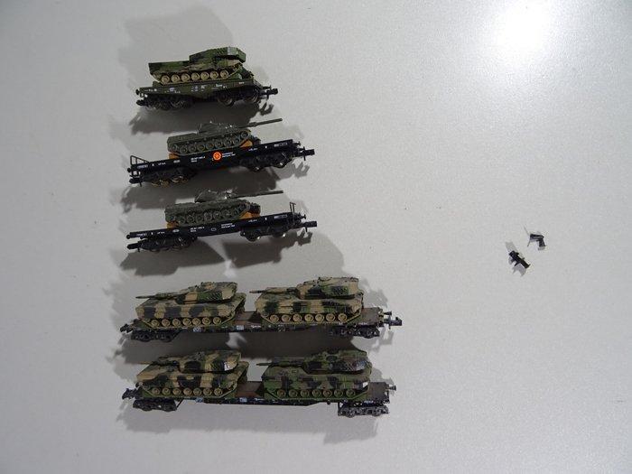 Roco N - Treinset (12) - 12-delige Panzer Transport - DB, Hobby en Vrije tijd, Modeltreinen | N-Spoor