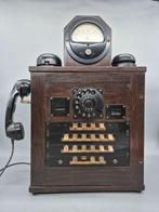 Antike Telefonvermittlungsanlage mit Wählscheibe, Messgerät, Antiek en Kunst