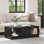 vidaXL Salontafel met lade Zwart Eiken 102 x 50 x 36cm, Huis en Inrichting, Tafels | Salontafels, Verzenden, Nieuw, 50 tot 100 cm