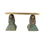 Rek - Hars, Hout, Marmer - Boekenkast met Egyptenaar.