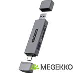 Sitecom USB-A + USB-C Stick Card Reader with USB port, Verzenden, Nieuw, Sitecom