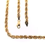 Gouden gedraaide schakel ketting | 67 cm (gouden ketting), Ophalen of Verzenden, Gebruikt, Overige kleuren, Goud