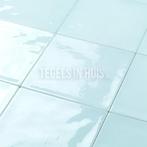 Handvorm wandtegel 13x13 licht blauw soft glans wandtegel, Nieuw, Ophalen of Verzenden, 10 m² of meer, Wandtegels