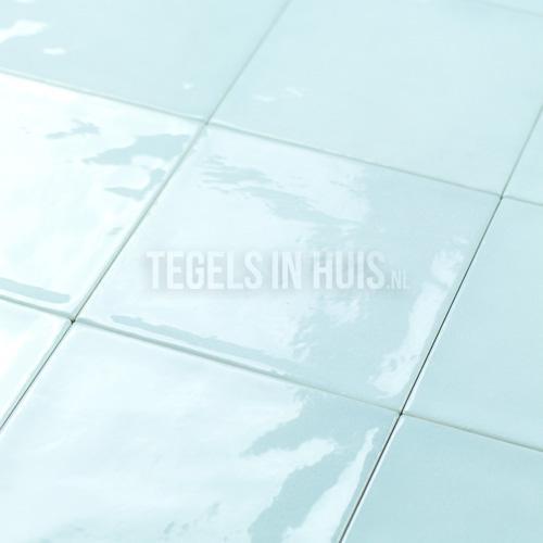 Handvorm wandtegel 13x13 licht blauw soft glans wandtegel, Doe-het-zelf en Verbouw, Tegels, Wandtegels, Nieuw, 10 m² of meer, Keramiek