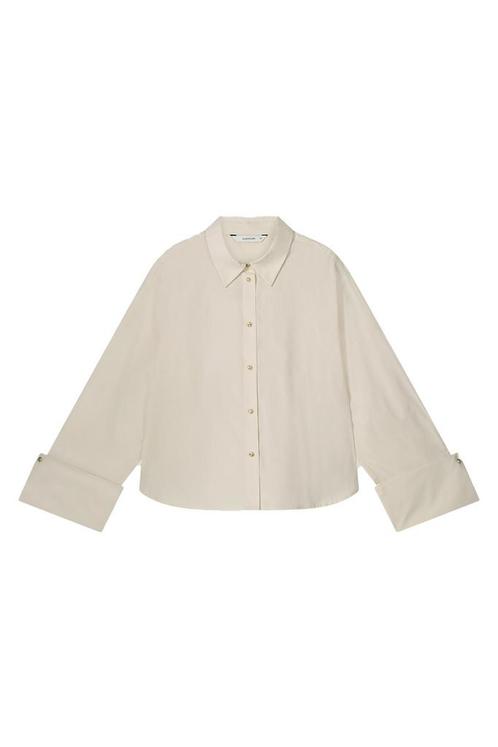 -50% Summum  Summum 2s3147-12119 folded cuff blouse  maat 38, Kleding | Dames, Blouses en Tunieken, Wit, Nieuw, Verzenden