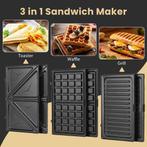 Tosti apparaat - Tosti ijzer - Contactgrill - Grill apparaat, Witgoed en Apparatuur, Contactgrills, Verzenden, Zo goed als nieuw