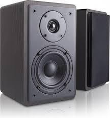 Argon Audio 6340 - Krachtige zwarte boekenplank speakers, Audio, Tv en Foto, Luidsprekers, Front, Rear of Stereo speakers, Zo goed als nieuw