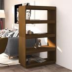 vidaXL Boekenkast/kamerscherm massief grenenhout honingbruin, Verzenden, 100 tot 150 cm, Nieuw, 50 tot 100 cm