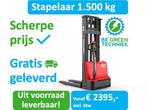 EP | Elektrische Stapelaar | 1.500 kg | Duplex | vanafprijs:, Stapelaar, 1000 tot 2000 kg, Elektrisch, Verzenden