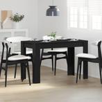 vidaXL Eettafel 120x60x76 cm spaanplaat zwart eikenkleurig, Huis en Inrichting, Tafels | Eettafels, Verzenden, Nieuw
