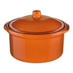 Cocotte met deksel terracotta aardewerk - Ø17x9cm, Verzenden, Nieuw in verpakking