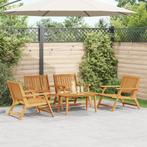 vidaXL Ligbedden met Tafel 5 stuks Massief Acaciahout, Tuin en Terras, Tuinsets en Loungesets, Verzenden, Nieuw