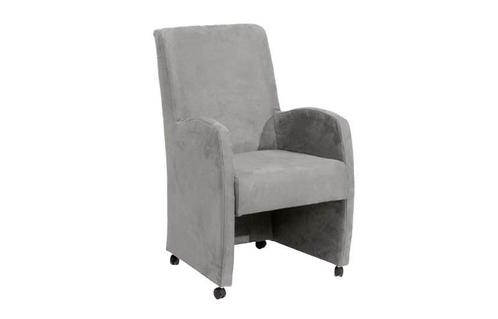 Eetkamerstoel Paulo - eetkamerstoelen - Zilver, Huis en Inrichting, Stoelen, Nieuw, Stof