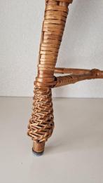 Kruk - Hout, Rattan - Rotan kruk, bijzettafel, Antiek en Kunst, Curiosa en Brocante