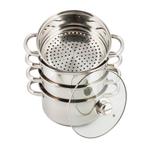 Kinghoff KH-3329 5-delige RVS stoompan Ø22 cm 4L voor alle, Huis en Inrichting, Ophalen of Verzenden, Nieuw