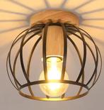 Gouden Plafondlamp – Mand Kooi Ontwerp Semi-Inbouw E27, Verzenden, Nieuw