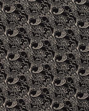 Crêpe Paisley Beige/Zwart, Hobby en Vrije tijd, Stoffen en Lappen, Zwart, Nieuw