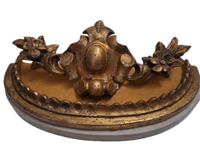 Wandrek - Hout, Marmer, Verguld hout - Antiek houten plankje, Antiek en Kunst, Antiek | Overige Antiek