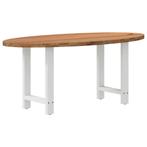 vidaXL Eettafel 180x90x74 cm ovaal massief eikenhout, Huis en Inrichting, Tafels | Eettafels, Verzenden, Nieuw