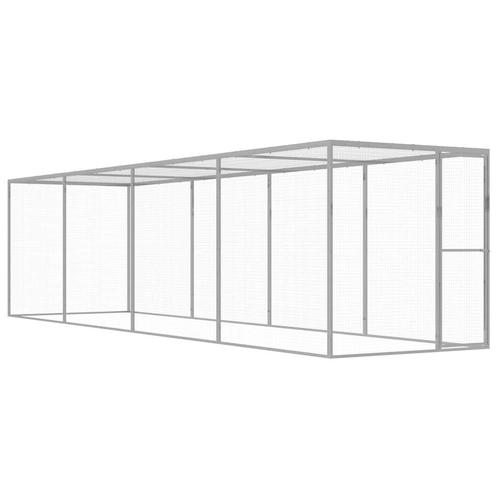 vidaXL Kattenkooi 6x1,5x1,5 m gegalvaniseerd staal, Dieren en Toebehoren, Knaagdieren en Konijnen | Hokken en Kooien, Nieuw, Verzenden