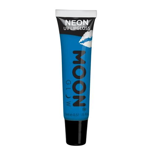 Moon Glow Neon UV Lipgloss Intense Blue Bubblegum 15ml, Hobby en Vrije tijd, Feestartikelen, Nieuw, Verzenden